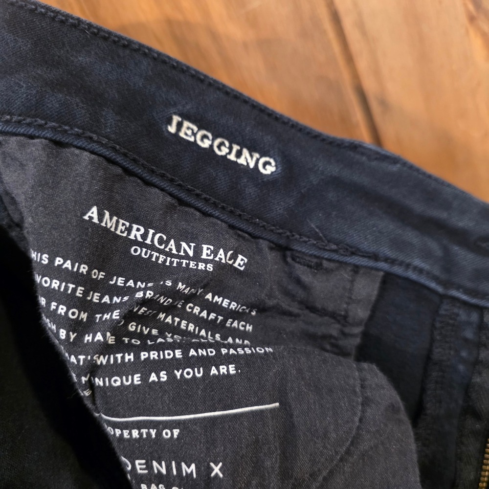 American Eagle Jegging Women 14 Black Excellent Ne(x)t Level Stretch X Denim Pan - Picture 7 of 11